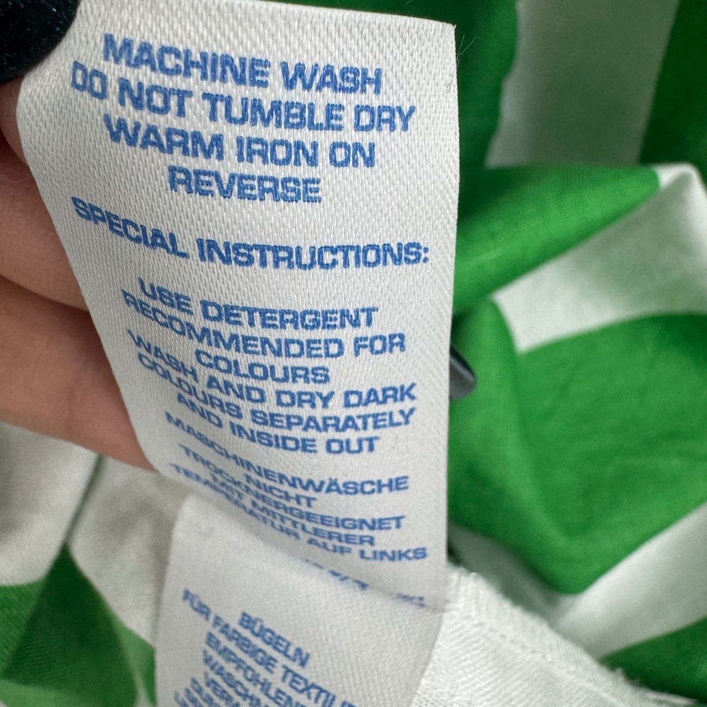 Boden Matilda Retro‎ Pleated Green White Women Linen Blend Dress Size 4L - Picture 11 of 14